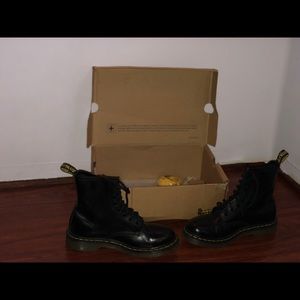Dr. Air martens boots smooth black noir